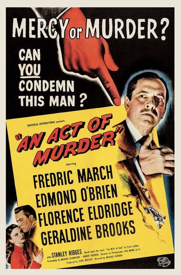 Geraldine Brooks and Fredric March in An Act of Murder (1948)