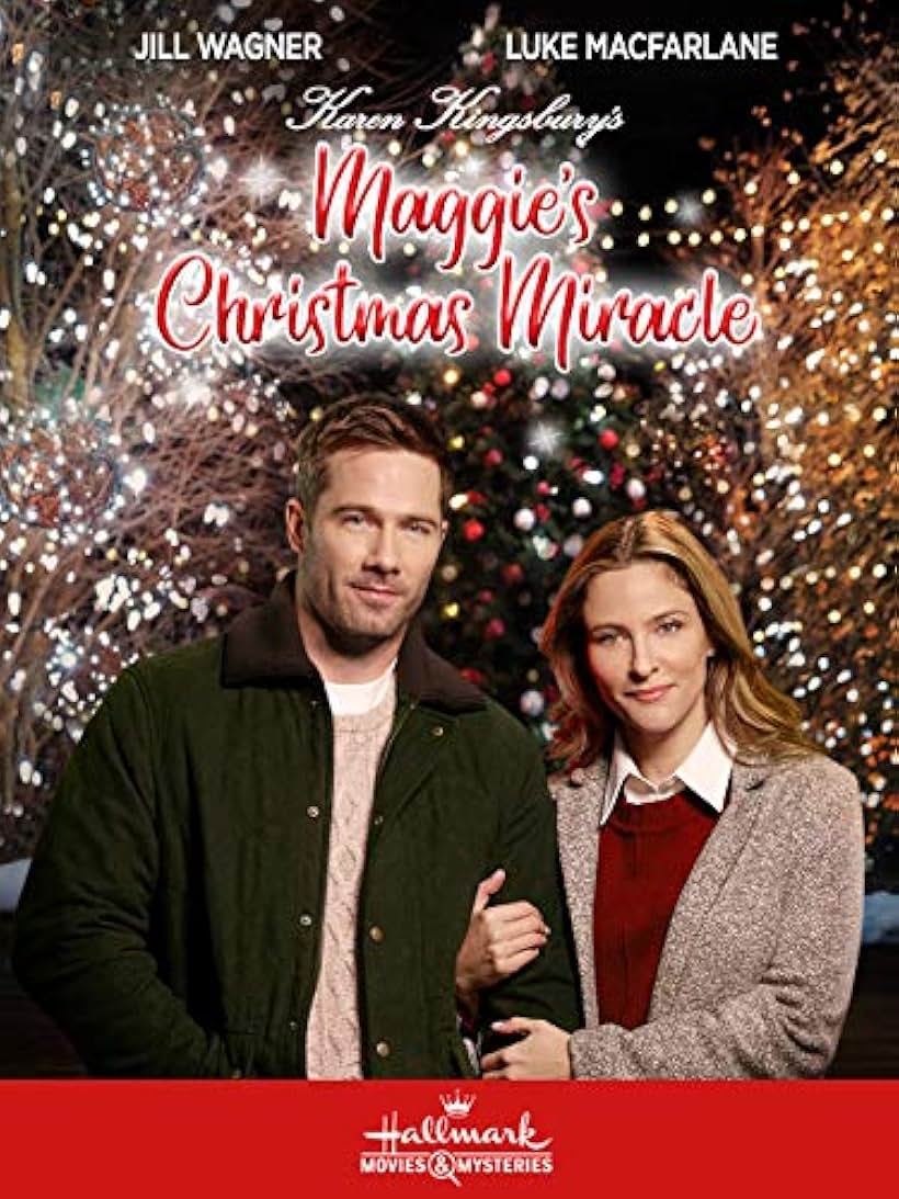 Jill Wagner and Luke Macfarlane in Karen Kingsbury's Maggie's Christmas Miracle (2017)