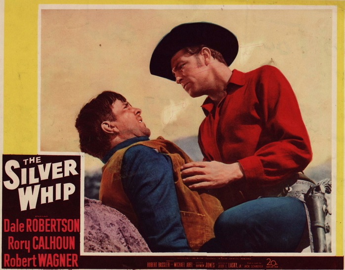 John Kellogg and Dale Robertson in The Silver Whip (1953)