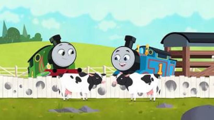 Charlie Zeltzer, Aaron Barashi, Henri Charles, and Meesha Contreras in Thomas & Friends: All Engines Go (2021)