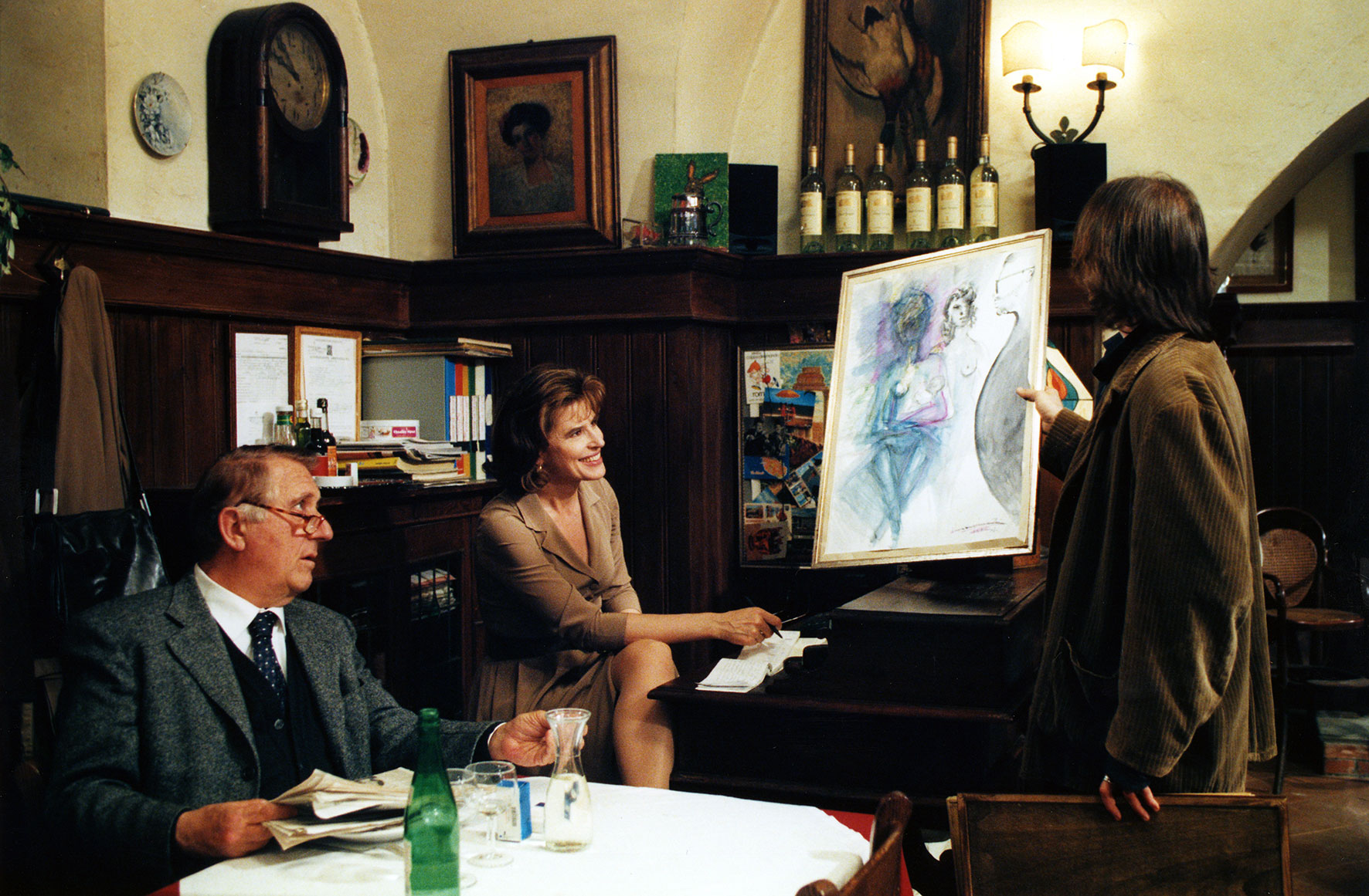 Fanny Ardant and Corrado Olmi in La cena (1998)