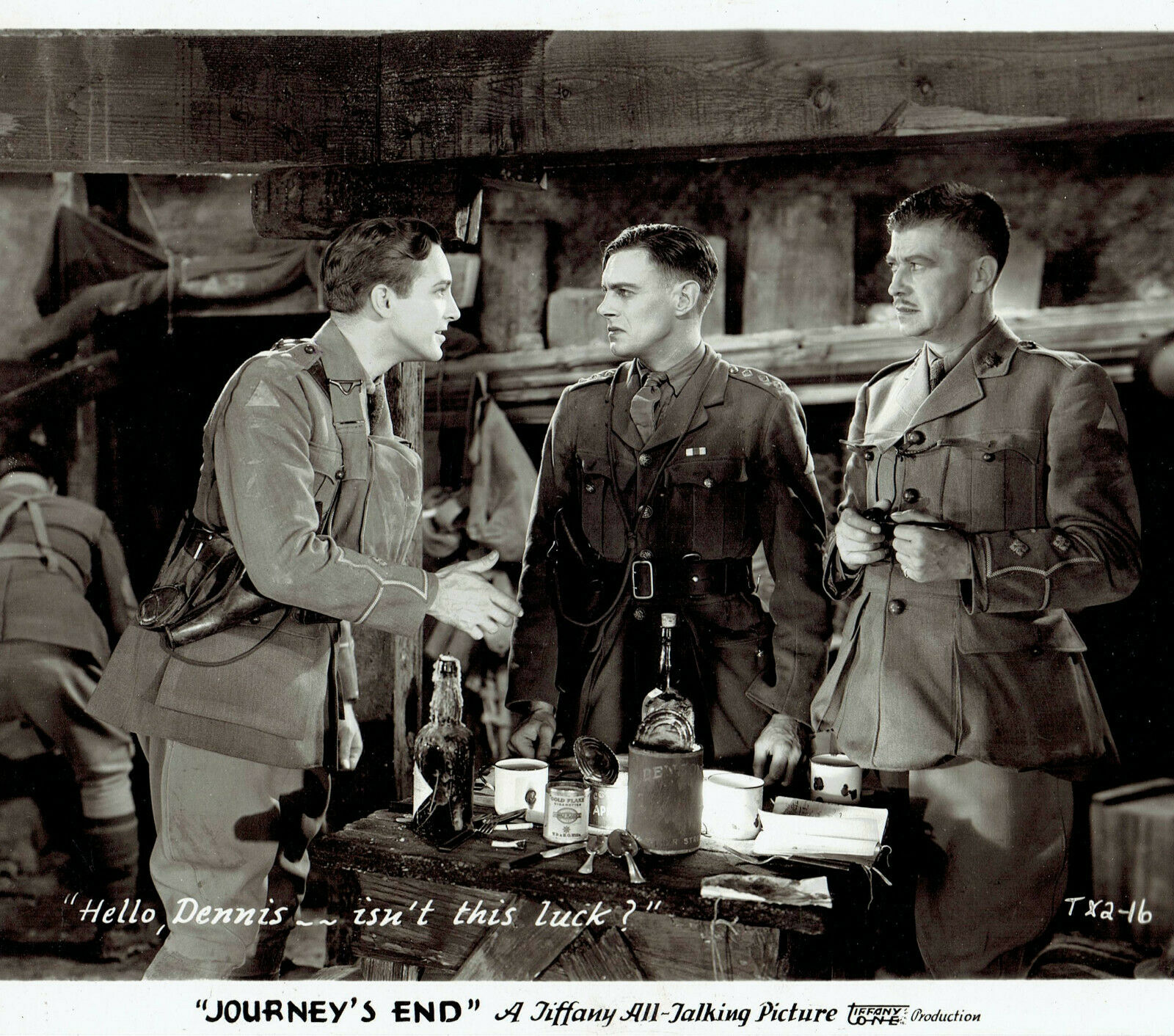 Colin Clive, Ian Maclaren, and David Manners in Journey's End (1930)