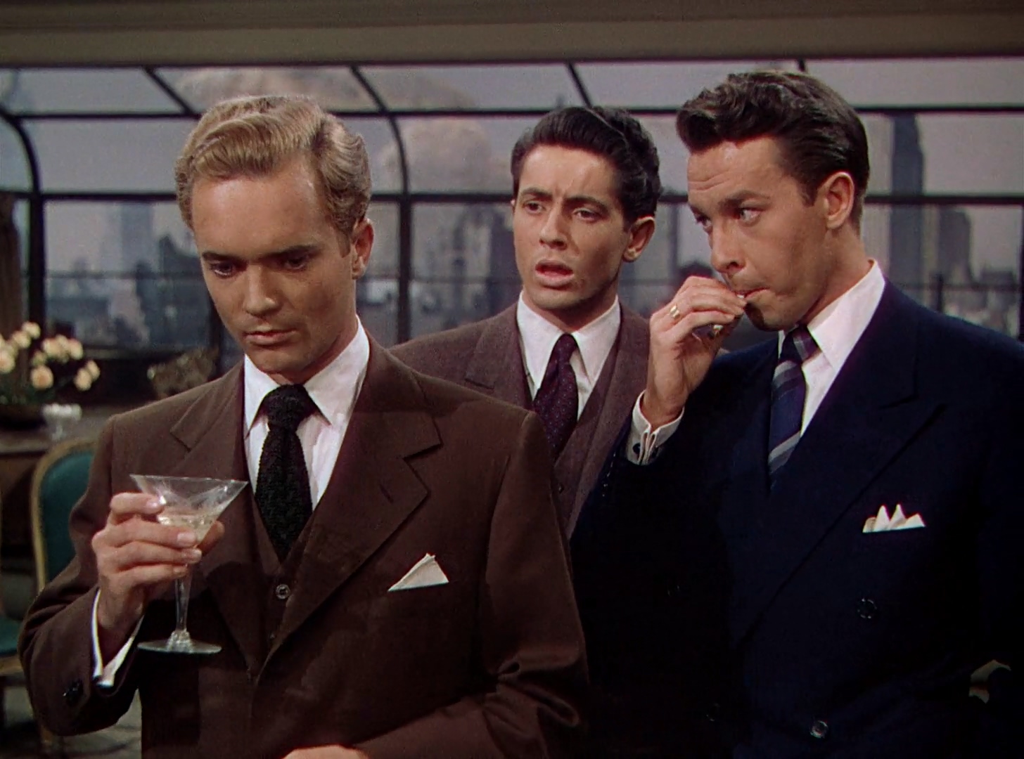 John Dall, Douglas Dick, and Farley Granger in Rope (1948)