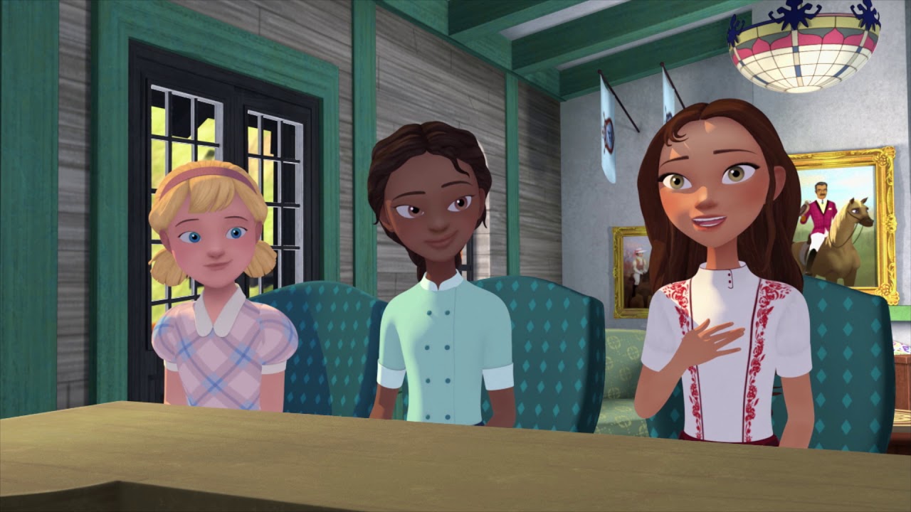 Sydney Park, Amber Frank, and Bailey Gambertoglio in Spirit Riding Free: Riding Academy (2020)