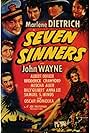 Marlene Dietrich, John Wayne, Broderick Crawford, Mischa Auer, Albert Dekker, Billy Gilbert, and Oscar Homolka in Seven Sinners (1940)