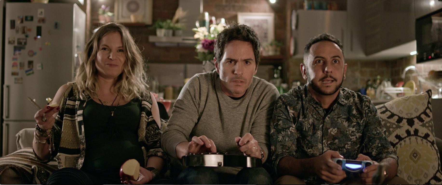 Humberto Busto, Mauricio Ochmann, and Ignacia Allamand in Do It Like An Hombre (2017)