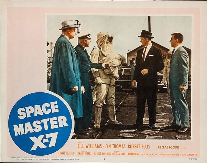 Robert Ellis, Paul Frees, Thomas Browne Henry, Court Shepard, and Bill Williams in Space Master X-7 (1958)