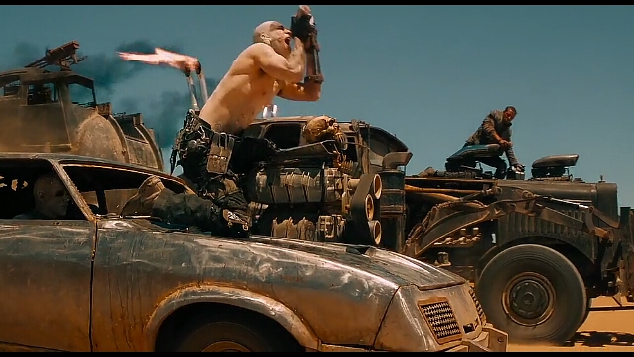 Tom Hardy and Josh Helman in Mad Max: Fury Road (2015)