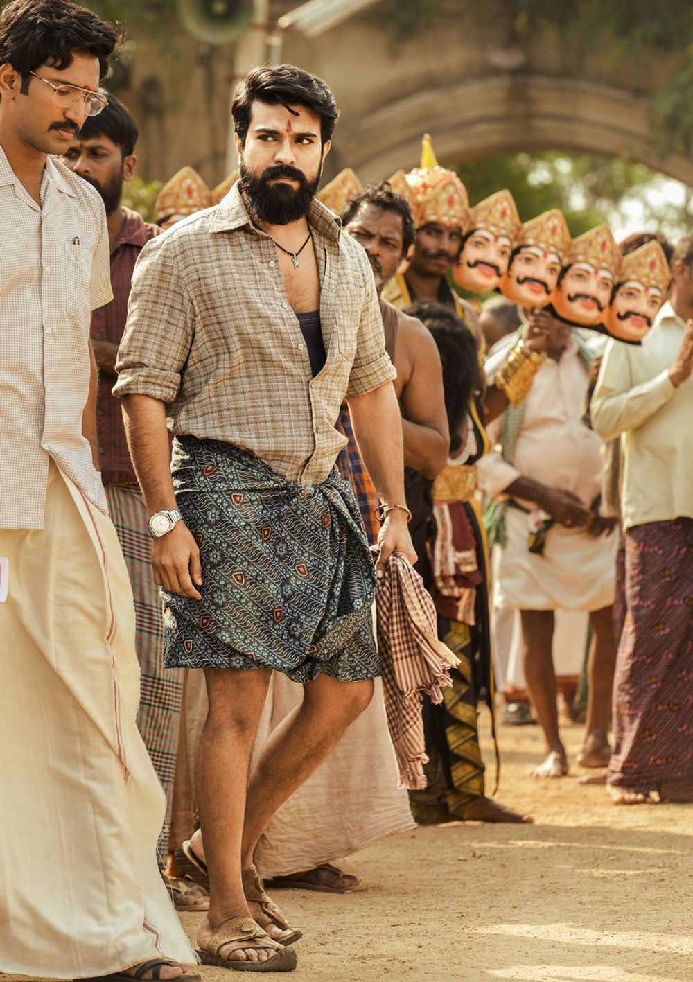 Ram Charan and Aadhi in Rangasthalam (2018)