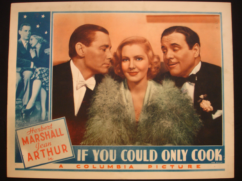 Jean Arthur, Herbert Marshall, and Leo Carrillo in If You Could Only Cook (1935)