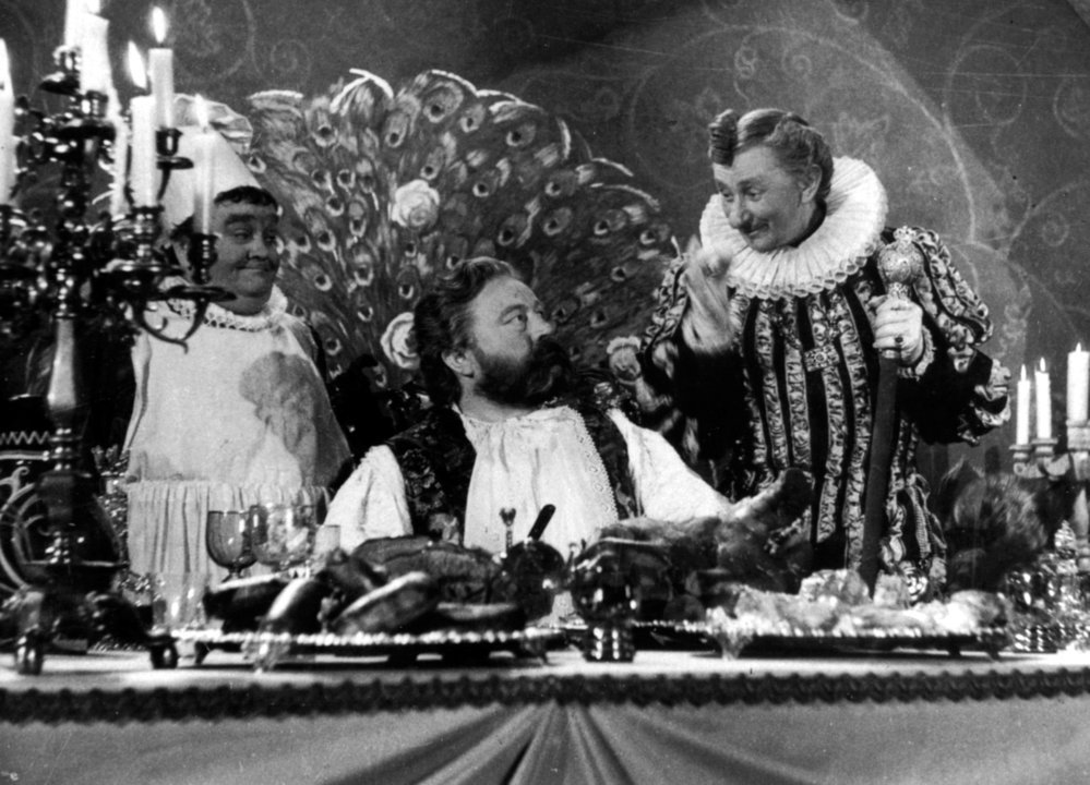 Vlasta Burian, Frantisek Cerný, and Jan Werich in There Was Once a King... (1955)