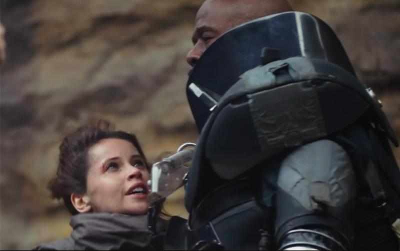 Forest Whitaker and Felicity Jones in Rogue One: A Star Wars Story (2016)