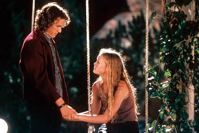 Heath Ledger and Julia Stiles in 10 Things I Hate About You (1999)