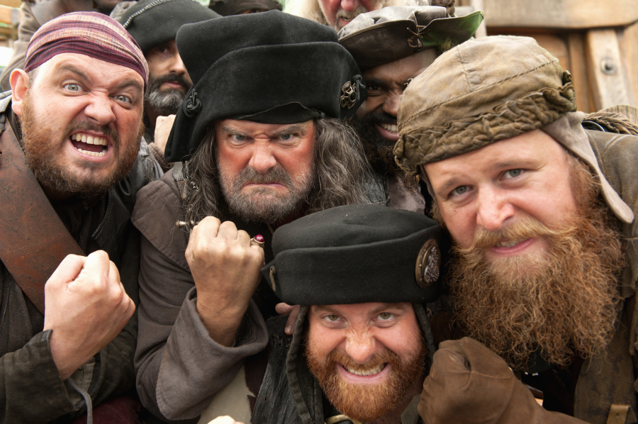 Hugh Bonneville, Daniel Hoffmann-Gill, Martin Collins, and Adam Loxley in Galavant (2015)