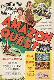 Carole Mathews and Tom Neal in Amazon Quest (1949)