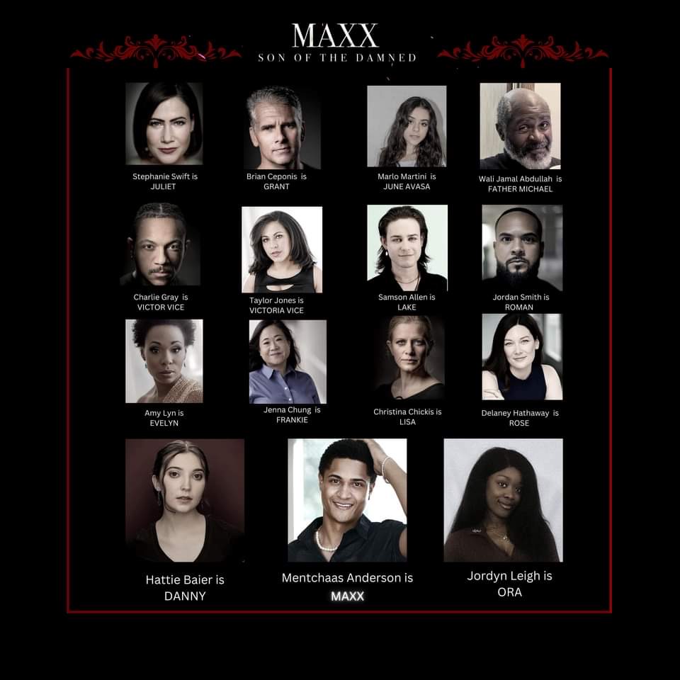 Charlie Gray, Hattie Baier, Marlo Martini, Jordan R. Smith, Mentchaas Anderson, Brian Ceponis, Wali Jamal, Delaney Hathaway, Amy Lyn Elliott, Stephanie Swift, and Christina Chickis in MAXX: Son of the Damned (2025)