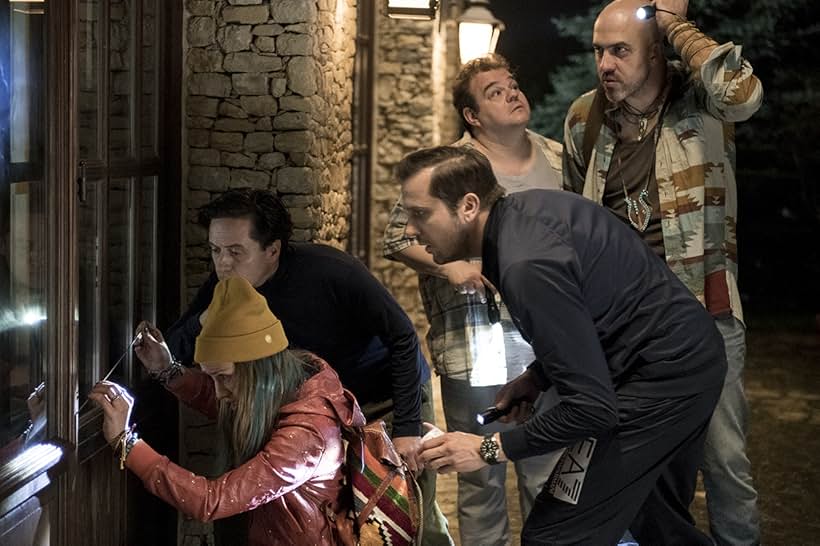 Ferenc Elek, Simon Szabó, Béla Mészáros, Ákos Inotay, and Andrea Petrik in Budapest Heist (2020)