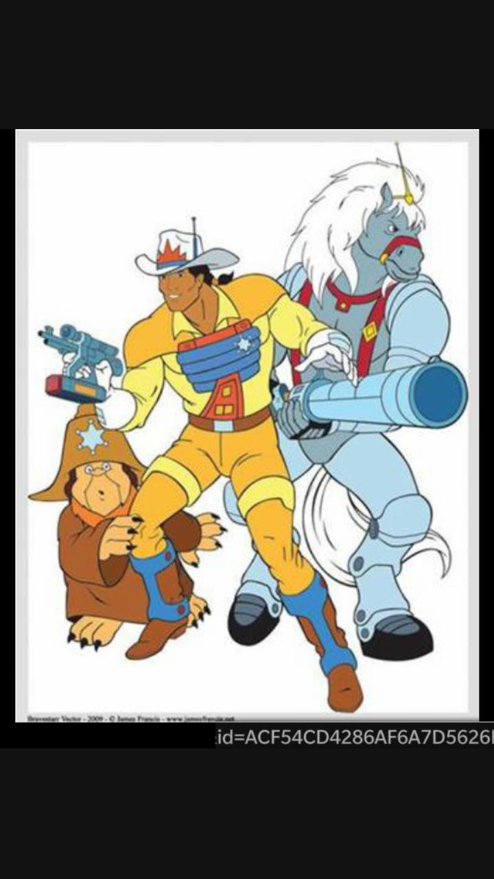 Charlie Adler, Pat Fraley, and Ed Gilbert in BraveStarr (1987)