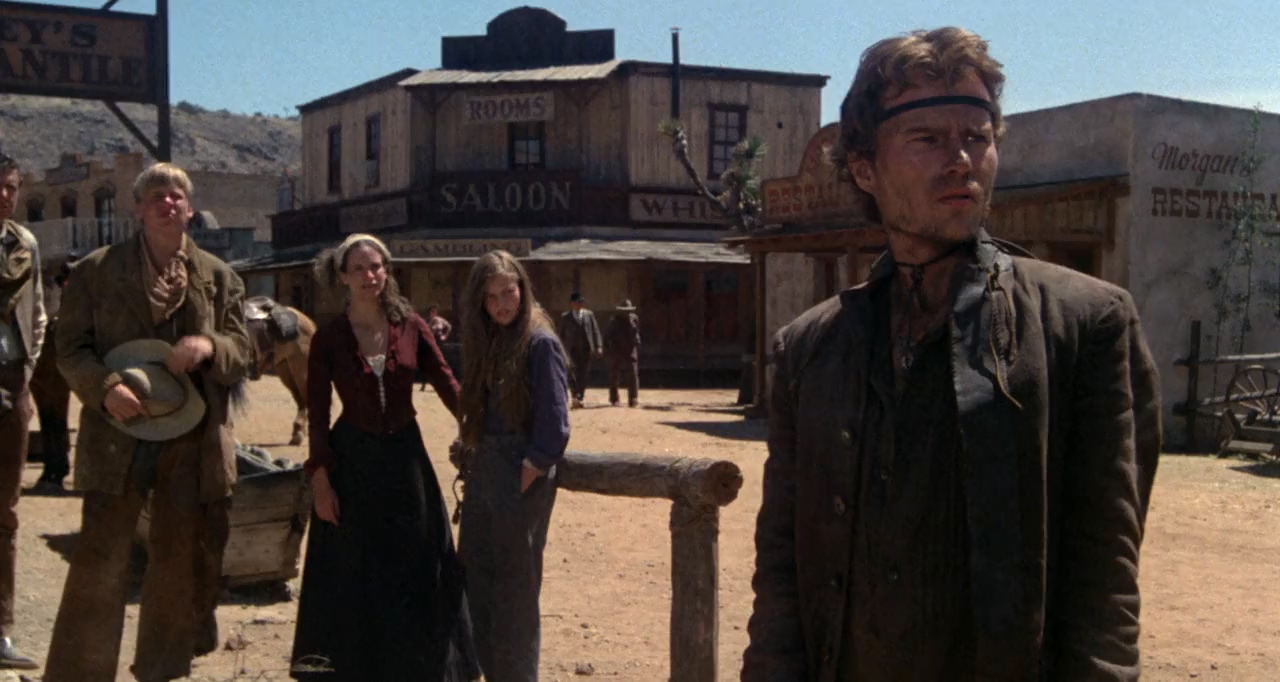 Diane Lane, Amanda Plummer, John Savage, and Perry Lang in Cattle Annie and Little Britches (1980)