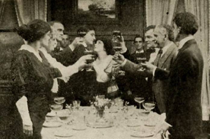 Beverly Bayne, Matthew Betz, Robert Bolder, Francis X. Bushman, Thomas Commerford, John Cossar, Lillian Drew, Helen Dunbar, Rapley Holmes, Bryant Washburn, Howard Watrous, and Leo White in One Wonderful Night (1914)