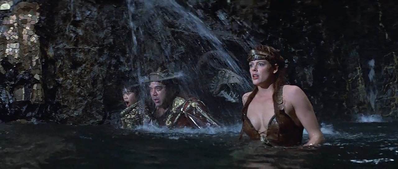 Brigitte Nielsen, Ernie Reyes Jr., and Paul L. Smith in Red Sonja (1985)