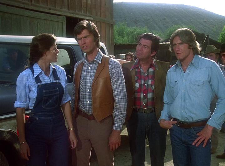 Robyn Douglass, Kent McCord, Ned Romero, and Barry Van Dyke in Galactica 1980 (1980)