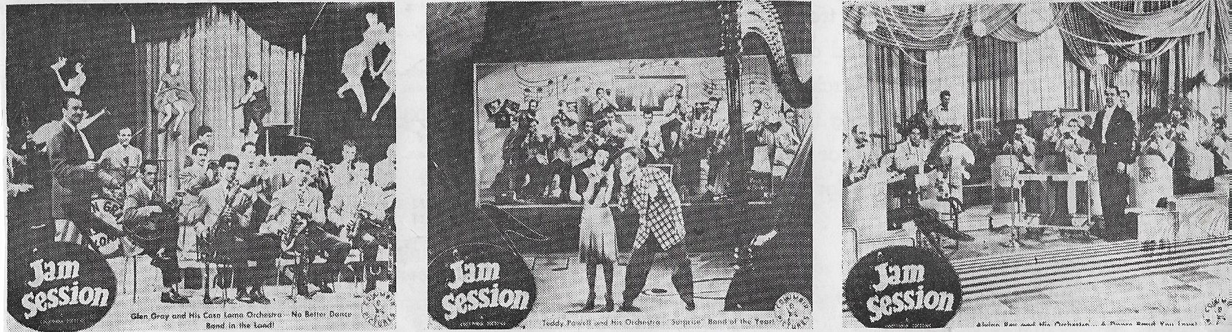 Glen Gray, Teddy Powell, Alvino Rey, Alvino Rey's Orchestra, Glen Gray's Orchestra, and Teddy Powell's Orchestra in Jam Session (1944)