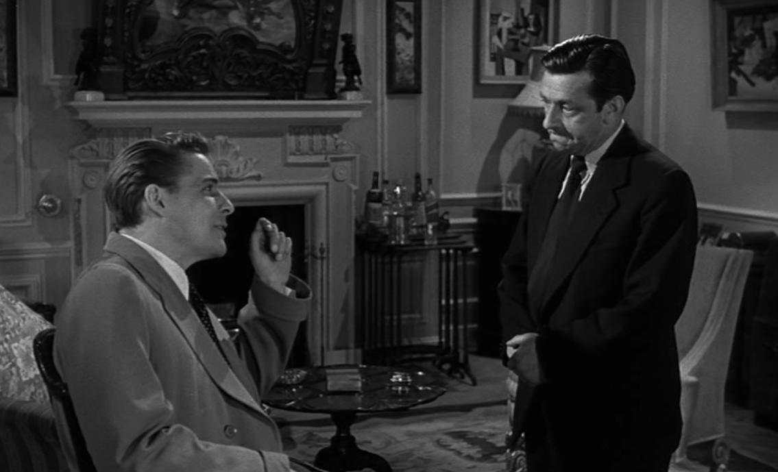 Dan Cressey and John Justin in The Teckman Mystery (1954)