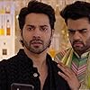 Maniesh Paul and Varun Dhawan in Jug Jugg Jeeyo (2022)