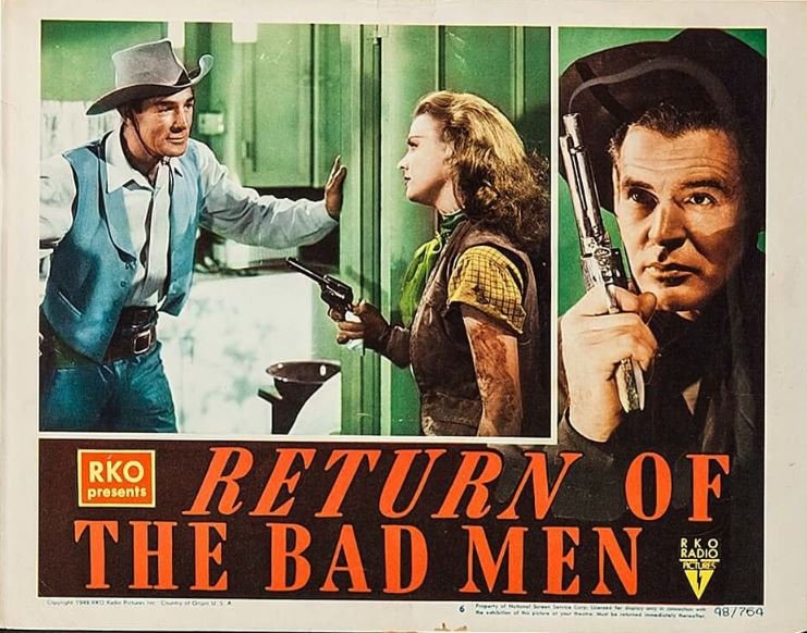 Randolph Scott, Anne Jeffreys, and Robert Ryan in Return of the Bad Men (1948)