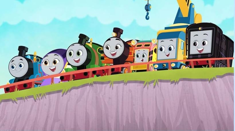 Charlie Zeltzer, Shomoy James Mitchell, Aaron Barashi, Henry Harrison, Chloe Raphael, Eva Mohamed, Holly Dixon, Sade Smith, Jenna Warren, Henri Charles, Meesha Contreras, Talia Evans, Glee Dango, and Ava Ro in Thomas & Friends: All Engines Go (2021)