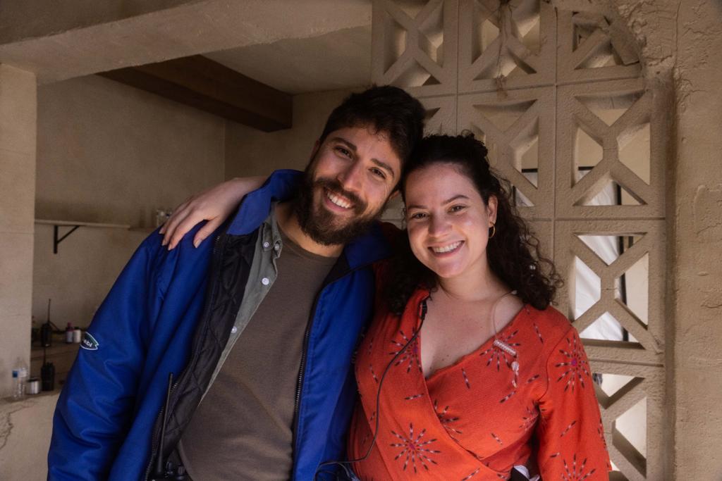 Helena Sardinha and Rafael Thomaseto on set for Before Dawn, Kabul Time