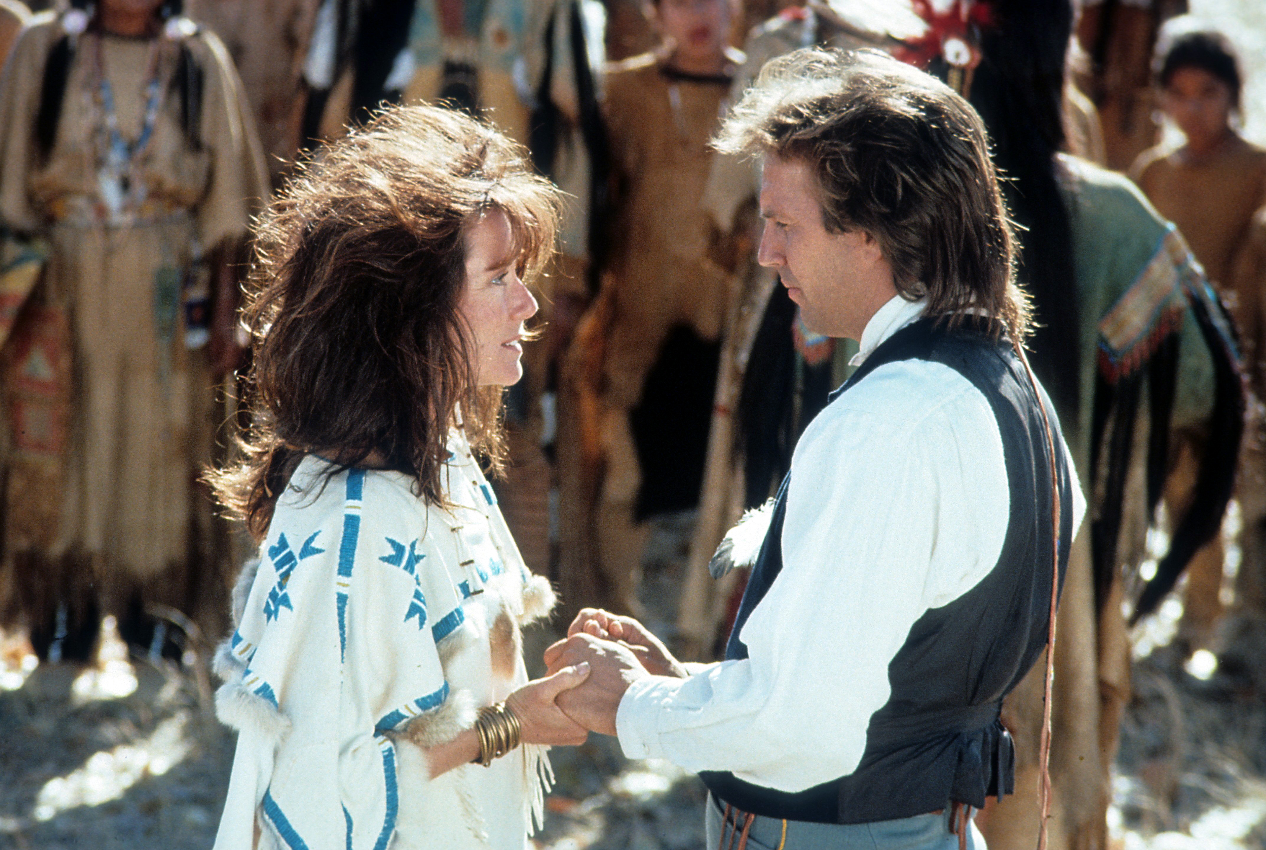 Kevin Costner and Mary McDonnell in Dances with Wolves (1990)