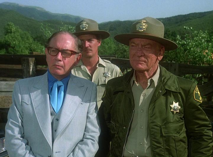 Booth Colman and Kenneth Tobey in Galactica 1980 (1980)