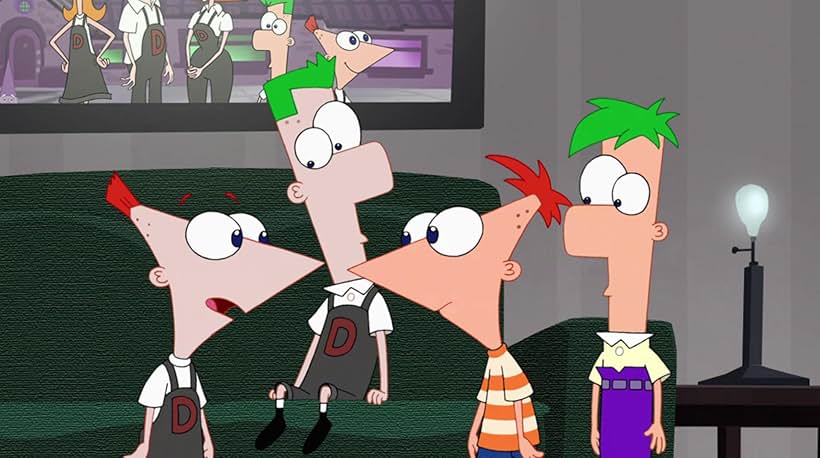 Danny Jacob, Thomas Brodie-Sangster, Vincent Martella, and Ethan Wacker in Phineas and Ferb the Movie: Across the 2nd Dimension (2011)