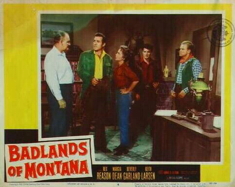 Beverly Garland, Keith Larsen, Emile Meyer, William Phipps, and Rex Reason in Badlands of Montana (1957)