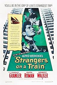 Farley Granger, Ruth Roman, and Robert Walker in Strangers on a Train (1951)