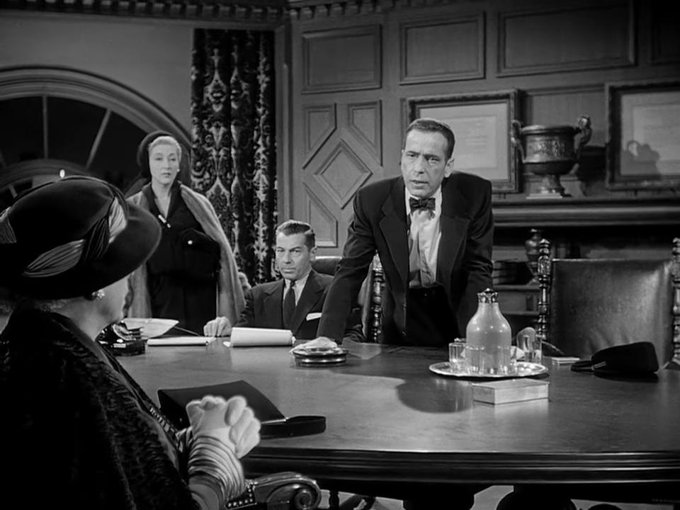 Humphrey Bogart, Ethel Barrymore, Fay Baker, and Carleton Young in Deadline - U.S.A. (1952)