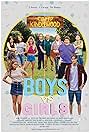 Kevin McDonald, Colin Mochrie, Jesse Camacho, Eric Osborne, Rachel Dagenais, Samantha Helt, Nia Roam, and Michala Brasseur in Boys vs. Girls (2019)