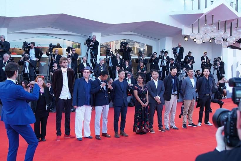 Philippe Avril, Aphisit Hama, Rasmee Wayrana, Mathieu Gabry, Phuttiphong Aroonpheng, Chatchai Chaiyon, Nawarophaat Rungphiboonsophit, Mai Meksawan, Jakrawal Nilthamrong, Wanlop Rungkumjad, and Christine Ott at an event for Manta Ray (2018)