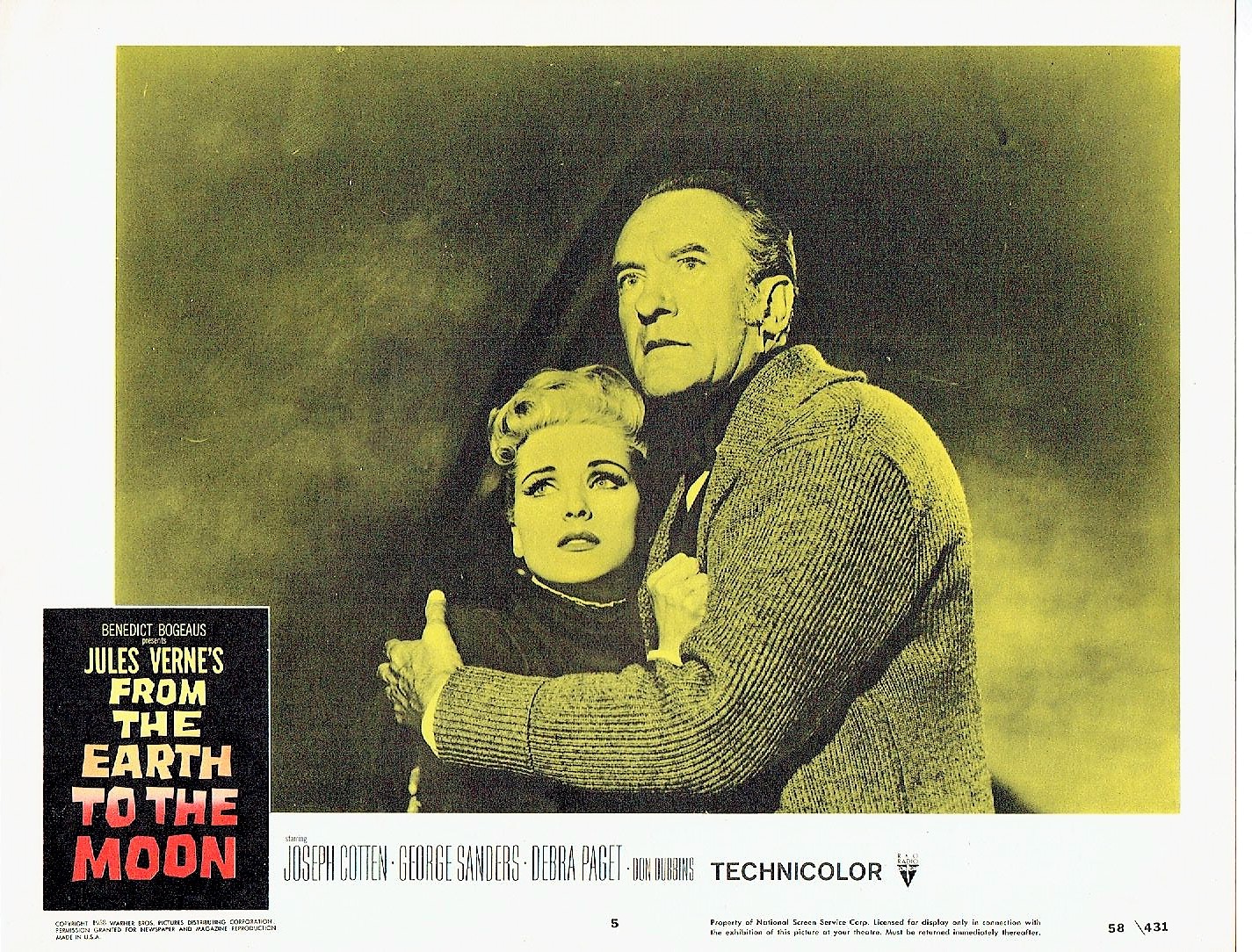 George Sanders and Debra Paget in From the Earth to the Moon (1958)