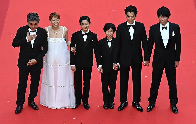 Hirokazu Koreeda, Yûji Sakamoto, Eita Nagayama, Hinata Hiiragi, Soya Kurokawa, and Sakura Andô at an event for Monster (2023)