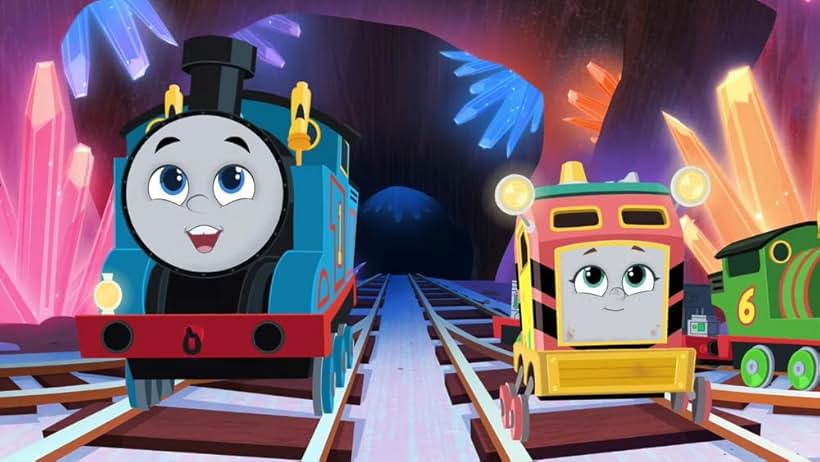 Aaron Barashi, Holly Dixon, Meesha Contreras, and Glee Dango in Thomas & Friends: All Engines Go (2021)