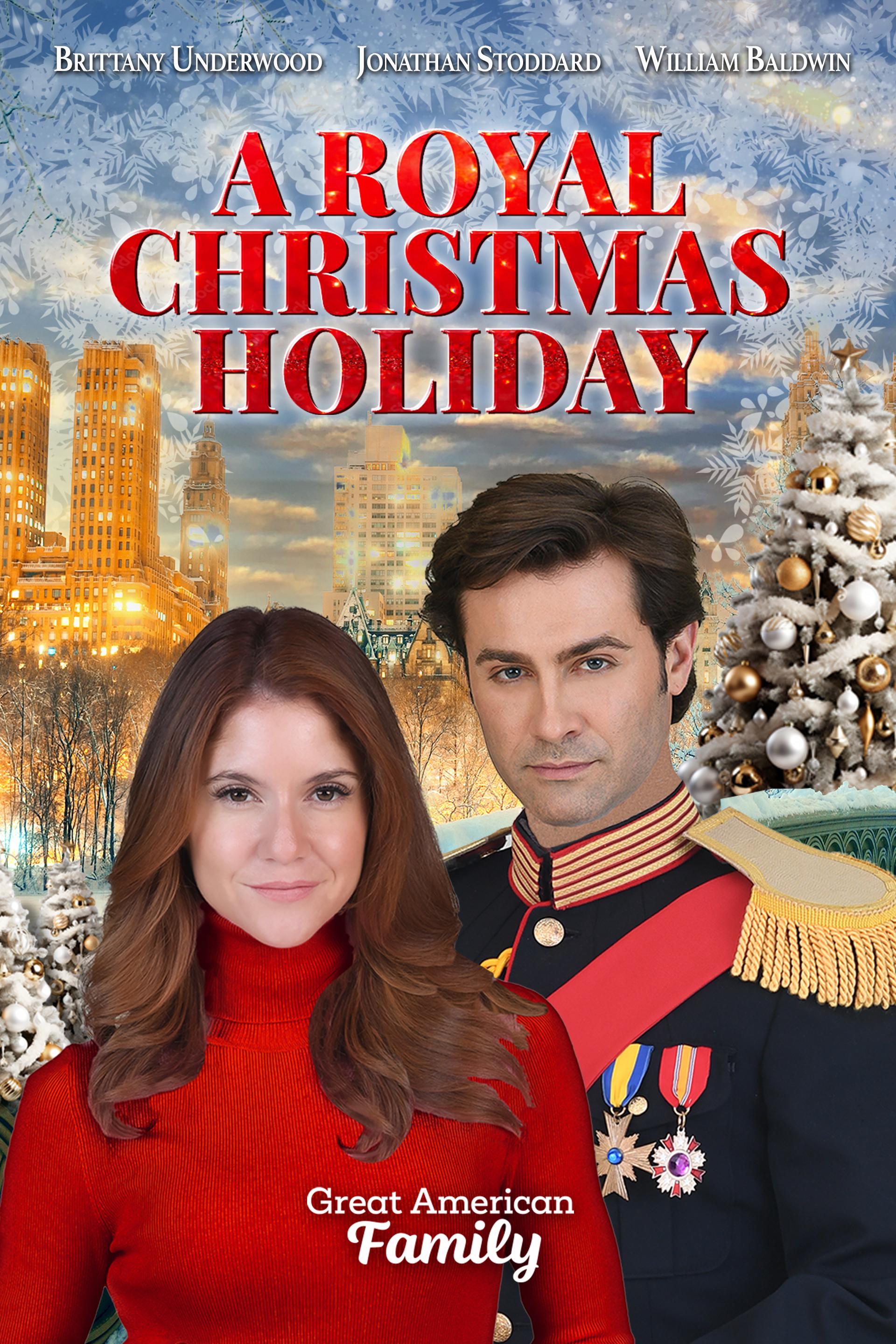 Brittany Underwood and Jonathan Stoddard in A Royal Christmas Holiday (2023)