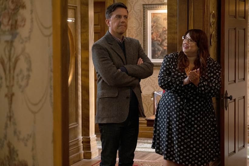 Ed Helms and Jana Schmieding in Rutherford Falls (2021)