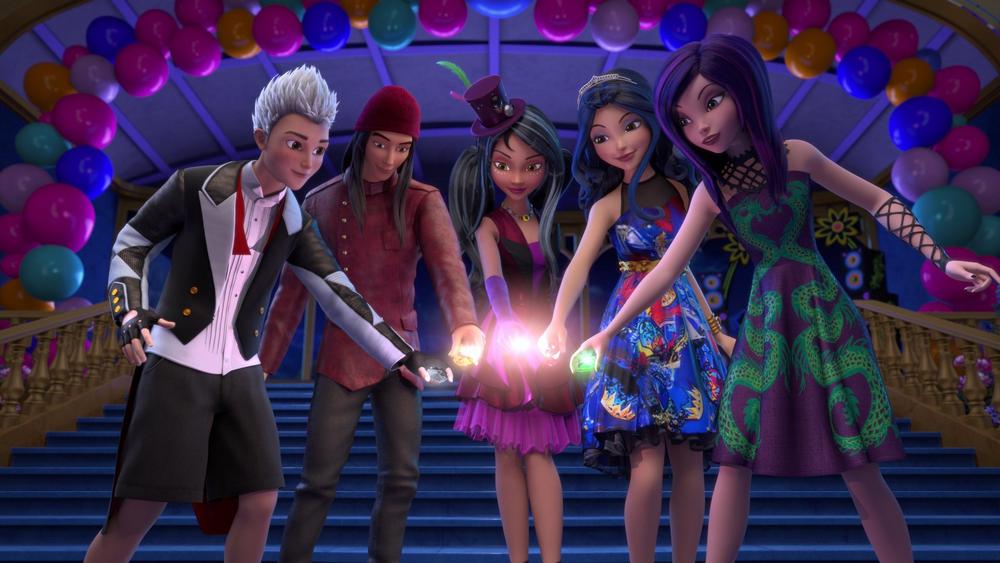 Booboo Stewart, Lauryn Alisa McClain, Cameron Boyce, Dove Cameron, and Sofia Carson in Descendants: Wicked World (2015)