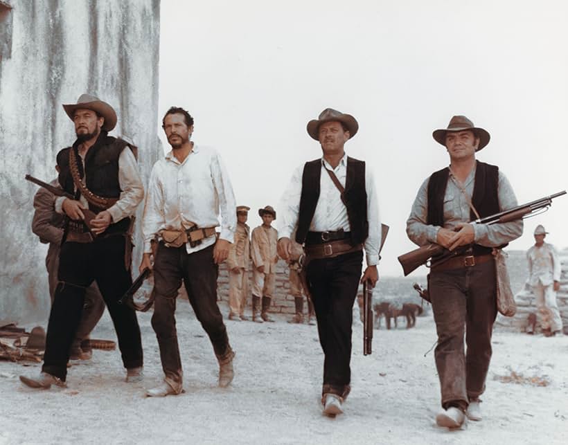 William Holden, Ernest Borgnine, Ben Johnson, and Warren Oates in The Wild Bunch (1969)