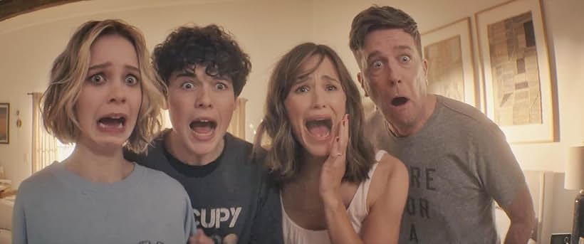 Jennifer Garner, Ed Helms, Emma Myers, and Brady Noon in Family Switch (2023)