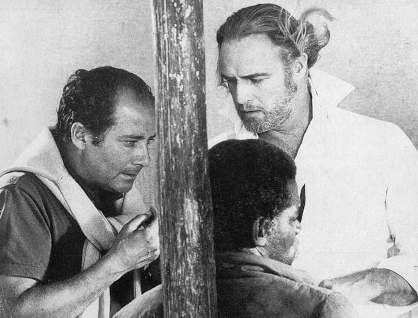 Marlon Brando, Evaristo Márquez, and Gillo Pontecorvo in Burn! (1969)