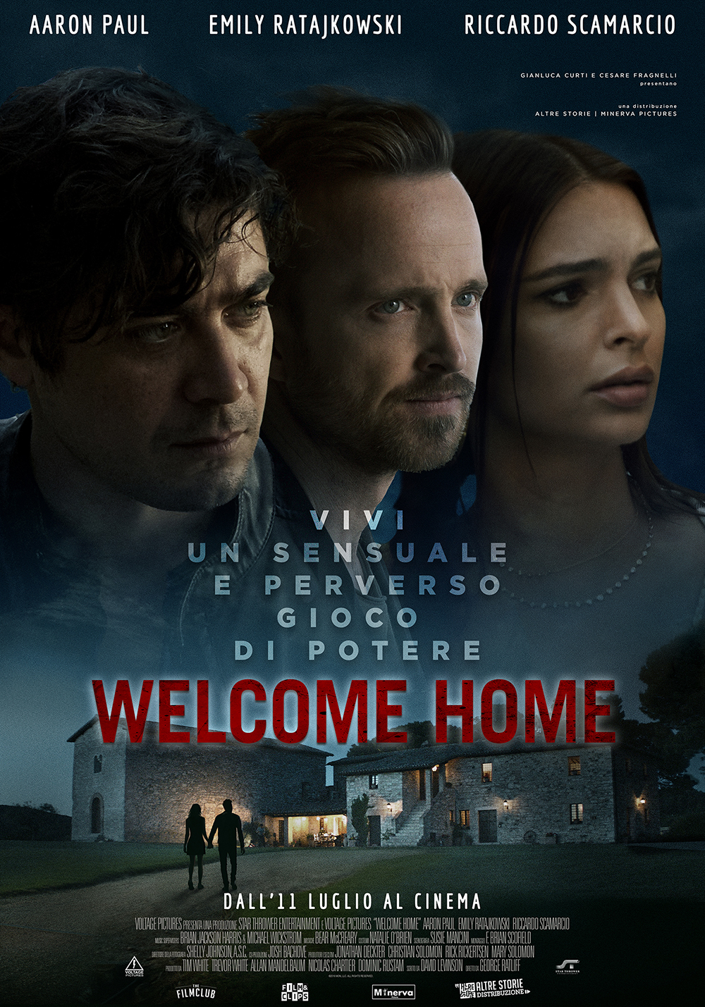 Aaron Paul, Riccardo Scamarcio, and Emily Ratajkowski in Welcome Home (2018)